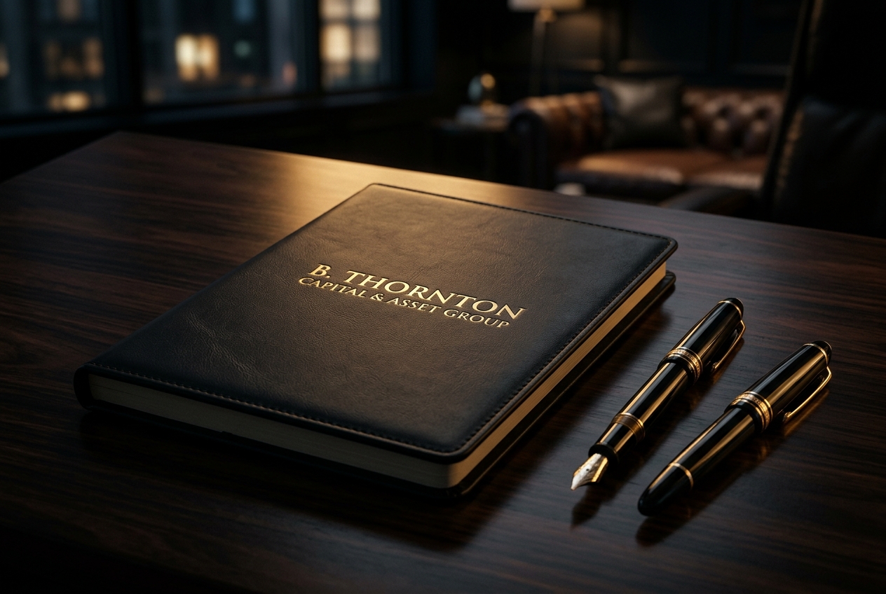 B. Thornton Capital & Asset Group branded notebook